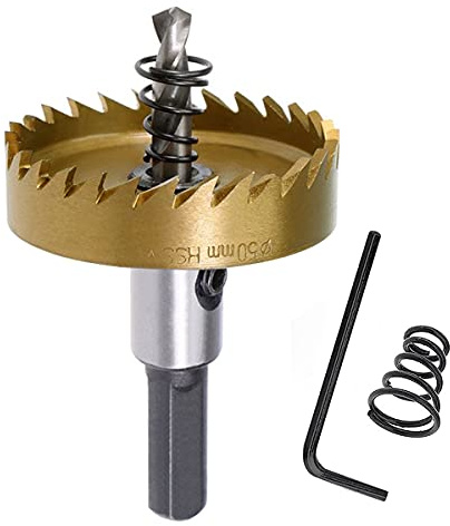SagaSave 50mm HSS Bimetall Lochsäge, Lochfräse Schnellarbeitsstahl HSS Bimetall,Profi-Aufsatz für Metall Eisen Aluminium Holz Trockenbau Rohr Kunststoff