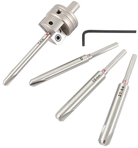O'SKOOL Pen Barrel Trimmer Kits with No-Sharpening Cutting Head,7mm 、“O”、27/64 、10mm Pen Mill Pilot Cutter Shafts for Wood Turning Pen Blank Trimmer, WT15