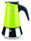 Pezzetti, Steelexpress Caffettiera 6 Tazze in Acciao Inox, Manico Ergonomico Resistente al Calore, Adatta a Tutti i Piani Cottura, Adatta ai Piani Induzione, Color Verde
