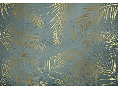 Runa Art Fototapete Blätter 352 x 250 cm Vlies Tapeten XXL Moderne Wandtapete Wohnzimmer Schlafzimmer Grün 9586011a