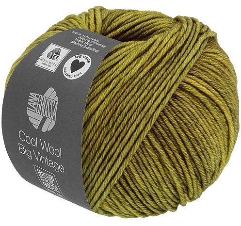 LANA GROSSA Cool Wool Big Vintage | Merinoklassiker mit Ton-in-Ton Farbeffekt | Handstrickgarn aus 100% Schurwolle (Merino extrafein) | 50g Wolle zum Stricken & Häkeln | 120m Garn FB 7161