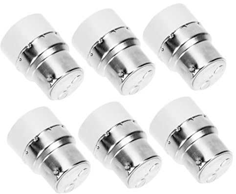 Uonlytech B22 Auf E14 Lampensockel Adapter Aus Pc Und Kupfer Hitzebeständig Glühlampenfassungsadapter Für Zuhause Büro Und Werkstatt 6 Stück