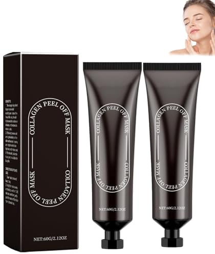 SS Collagen Reverse Volume Peel off Face Mask Pack, Bio-Collagen Real Deep Mask, Hydrolyzed Collagen Peel off Mask, Korean Skin Care Facial Mask Beauty Skincare (2 Pcs)