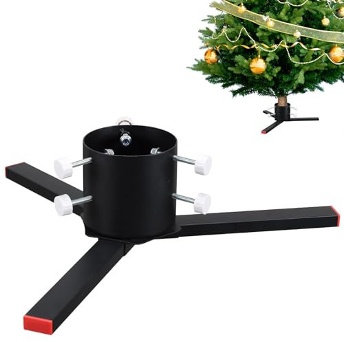 DAKEPOLE Weihnachtsbaumständer, Stabile Abnehmbare Weihnachtsbaumständer Baumhalter für Lebenige Weihnachtsbaum Stämme, Schwarz Christbuamständer Passt bis zu 140mm Diameter Bäume