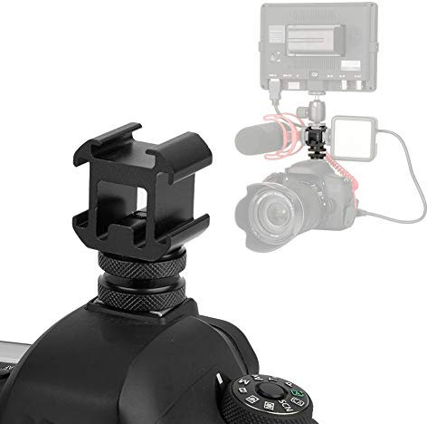 Blitzschuh-Halterung, Kaltschuh-Adapter, Kamera-Blitzschuhhalter, Dreifacher Blitzschuh-Basismontage-Adapter, Verlängerungshalter für Mikrofon, , LED-Videoleuchte