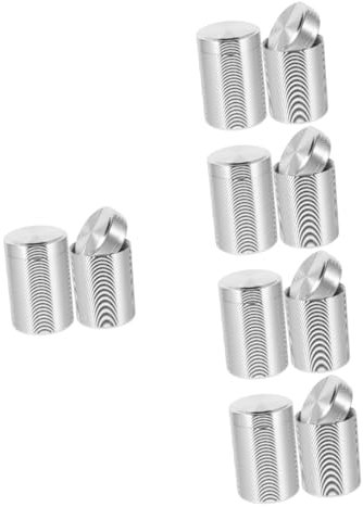 FUNOMOCYA 5St aus Titanlegierung Tee Blechdose Kaffeebehälter antike Teedose Zuckerbehälter Zuckerdose Süßigkeitenglas Lebensmittelbehälter Teezubehör Wohnaccessoire Teeglas Silver