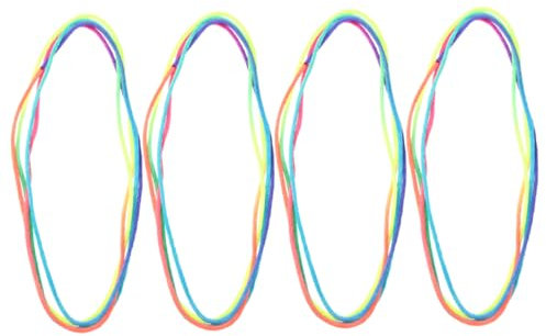 BCOATH 4pcs Rainbow Cat Cradle Rope Finger Strings for Hand Game Playthings Portable String Toys for Interactive Cat Toy for Boys and Girls