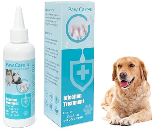 Itch Relief Dog Paw Cleaner, Dog Licking Paws Treatment,Paw Cleaner for Dogs,3.4oz Dog Paw Cleaning Solution, Dog Foot Cleaner, No Rinse Pet Toes Drops Safe Cat Cleanser Care for Cleaning Grooming