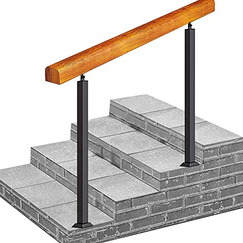 Verstellbares Treppengeländer-Set für 30 cm, 152 cm, Handlauf für den Innen- und Außenbereich, Übergangspalketen-Design, Heimdekoration, 61 cm