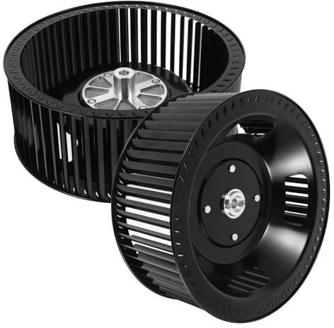 2pcs Black Metal Range Hood Wind Wheel Replacement Parts | Kitchen Exhaust Systems, Precision Crafted Screws, Compact Fit for Vent Assemblies