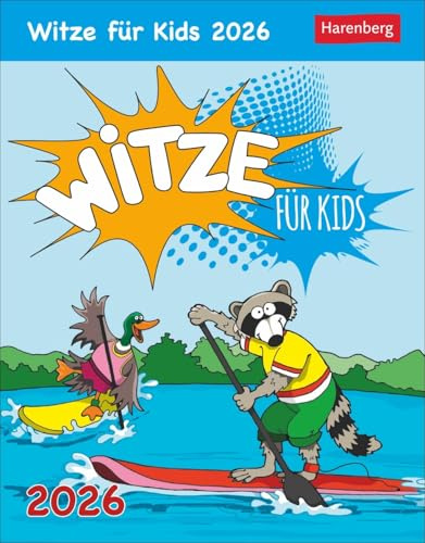 Witze für Kids - Kalender 2026 - Harenberg-Verlag - Tagesabreißkalender mit täglichen Kinder-Witzen - 12,5 cm x 16 cm