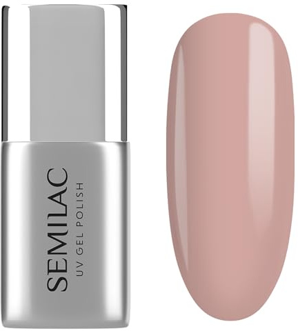 Semilac Esmalte de uñas UV Base Coat BB Base Nude 7 ml – Capa base UV LED para reconstrucción y extensión de uñas – Nude – Dermatológicamente probado