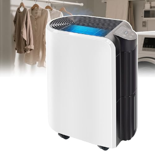 pedenencelia Deumidificatore per Camera da Letto/Deumidificatori Portatili Silenziosi per Bagno, Stanze Grandi, Camera da Letto, Sbrinamento Automatico, Controllo Intelligente Dell'umidità