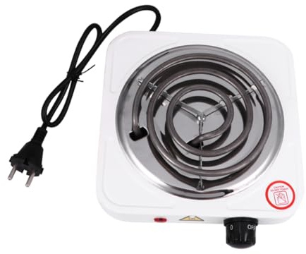 FONDOTIN Estufa Eléctrica Portátil con Quemador de Bobina Ajustable Calentamiento Rápido y Control de Temperatura Práctico Calentador Seguro para Cocina y Buffet