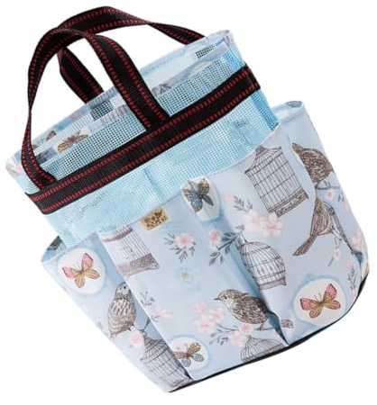 Gogogmee Bolsa de Aseo de Gran Capacidad Organizador Portátil para Cosméticos y Artículos de Higiene Multi Compartimentos para Viaje y Picnic Color Azul Claro