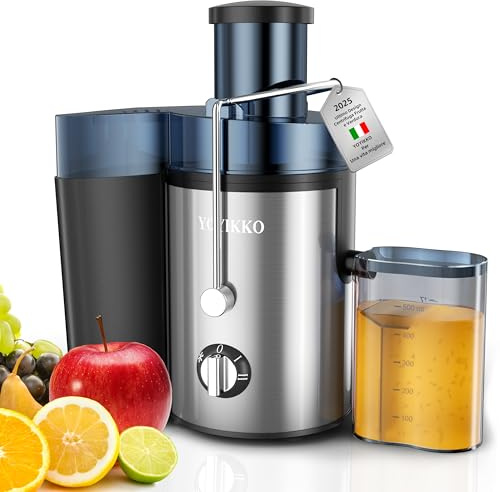 Centrifuga Frutta e Verdura, 3 Velocità di Regolazione, 800W Estrattore Frutta e Verdura con 75 MM Bocca Larga, Facile da Pulire, Acciaio Inossidabile Senza BPA (Argento-148)