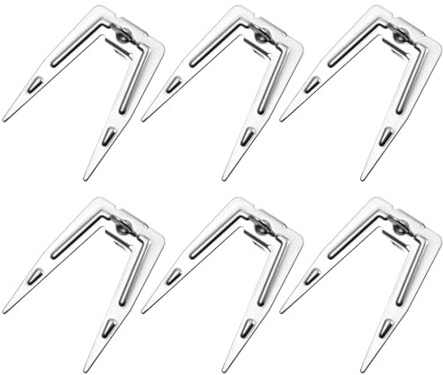 NOLITOY 6 Juegos Tenedores para Parrilla de Acero Inoxidable Accesorios para Asar Pollo Horno y Freidora de Aire Suministros de Cocina para Barbacoa Giratoria
