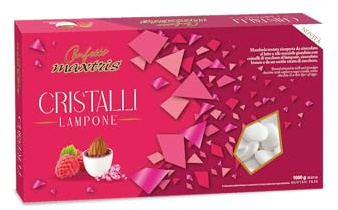 Confetti Maxtris Cristalli gusto Lampone, scatola 1kg