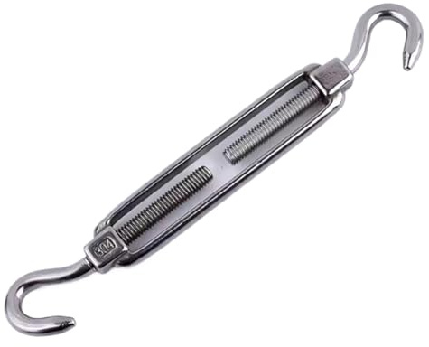 Tiranti Per Filo Stendibiancheria 1 pz M4 M5 M6 M8 M10 M12 M14 M16 M18 M20 Ganci In Acciaio Inox 304 Occhio Tenditore Della Fune Metallica(Cc Type,M5)