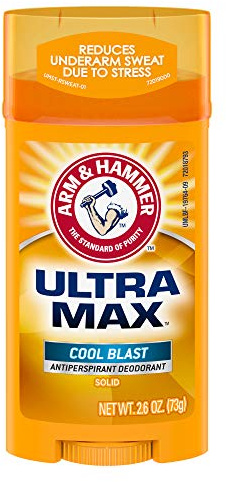 Arm & Hammer Ultra Max Invisible Solid Antiperspirant Deodorant, Cool Blast, 2.6 Oz