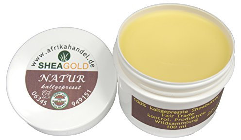 Sheabutter Original unraffiniert & kaltgepresst 80g – Naturreine Kosmetik Körperbutter, vegan, parfümfrei, feuchtigkeitsspendend, rückfettend, alle Hauttypen