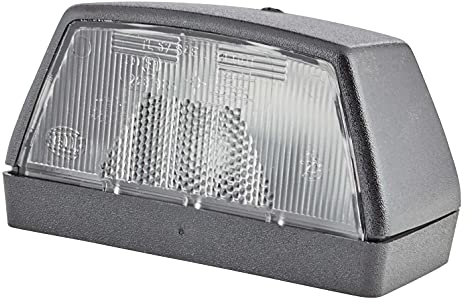 HELLA 2KA 003 389-081 Luce targa, Alogeno, Montaggio, esterno/Avvitamento PG, Sx/Dx