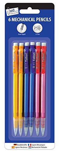 Just stationery Mechanical Pencil with Eraser (Pack of 6)