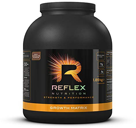 Reflex Nutrition Growth Matrix Post Workout Protein Powder Recovery Protein Powder 38g Protein per serving with BCAA's & Creapure Creatine (Chocolate) (1.89kg)