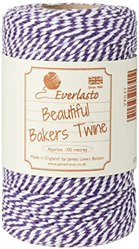 EVERLASTO - Spago Originale Beautiful Bakers, 100 m, 2 mm Circa, Colore: Viola