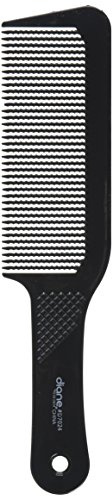 Diane Flat Top Clipper Comb – Fine Tooth, Hair-Cutting, Styling Tool for Women, Men, Hair Stylists, Barbers, Black, 9.5 Inches, D7024