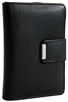 Jennifer Jones Klassische mittelformat Damen Lederbörse Geldbörse Portemonnaie - präsentiert von ZMOKA® in versch. Farben (Schwarz)