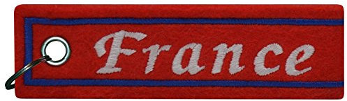 FanShirts4u Schlüsselanhänger aus Filz - FRANKREICH/FRANCE - WM EM - Nation (France/rot)