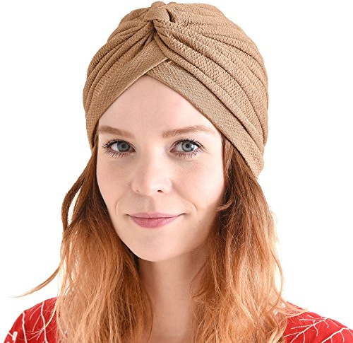 CHARM Panno Crepe Twist Turbante, Beige