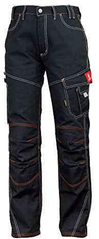 URG Urgent B Arbeitshose Herren Damen Professionelle verstärkte Hose Schutz für Monteure Gärtner Mechaniker Taschen leichte Schutzkleidung Schwarze Farbe
