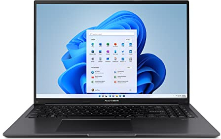 ASUS Vivobook 16 Laptop, 16 pulgadas WUXGA (1920 x 1200) pantalla 16:10, CPU Intel Core i5-13500H, gráficos Intel UHD, 8 GB de RAM, 512 GB SSD, Windows 11 Home, negro indie, F1605VA-DS52
