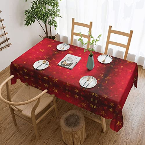WOWBED Tischdecke, rechteckig, Blumenmuster, bedruckt, 137,2 x 182,9 cm, wasserdicht, schrumpffrei, Dekostoff, Tischdecke für Küche, Esszimmer, Party, Weihnachtstisch