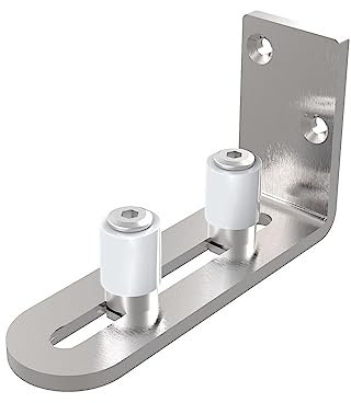 CCJH Verstellbare Bodenführung, Schiebetür, Wand/Tür, Bodenführung, Edelstahl-Stil (1 Stück)