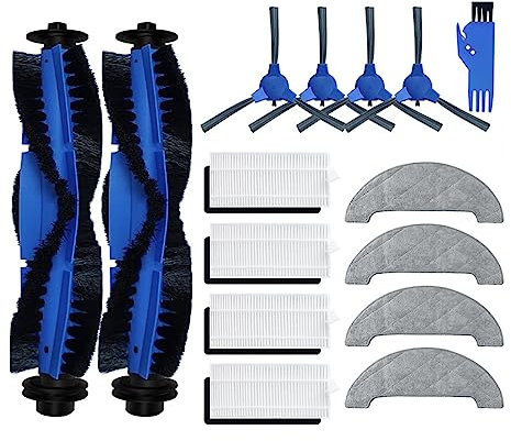 EtliN Compatible With Venga VG RVC 3000 3001 Robot Vacuum Clenaer Replacement Spare Parts Accessories Main Side Brush Hepa Filter Mop Rag Wipe (Color : Set 6)
