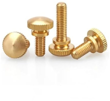 2-5PCS M3 M4 M5 M6 Handfest Messing Rändelschrauben Kupfer Twist Rändelschrauben Computer Chass Bolt Rändelschraube(10mm,M5 2pcs)