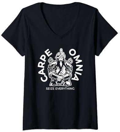 Mujer Carpe Omnia Hari Singh Nalwa Camiseta Cuello V