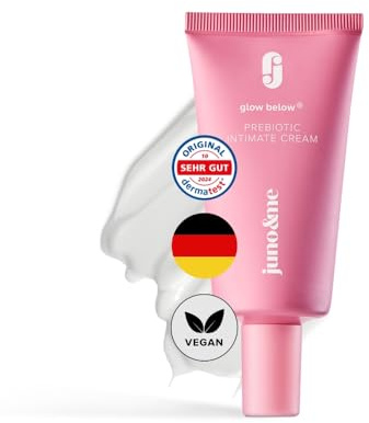 juno & me – Prebiotic Intimate Cream (50 ml): pH-hautneutrale Feuchtigkeitscreme für den Intimbereich mit Prä- & Postbiotika - lindert Intimtrockenheit mit Milchsäure, Hyaluronsäure & Vitamin E