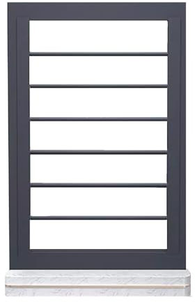 XILYZMO Robustes Fenster- Gitter, Kein Stanzen Nötig Erkerfenster Sicherheitsfenster, Aluminium Außenbereich Einbruchschutz Sicherheitsgitter Für Schlafzimmer Büro(120x100cm)