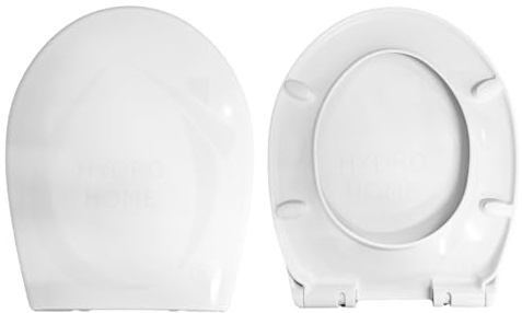 Copriwater Sedile Wc Universale 2 Kg Ovale SOFT CLOSE SGANCIO RAPIDO compatibile con vari modelli, In Plastica Termoindurente,Colore Bianco MADE IN ITALY