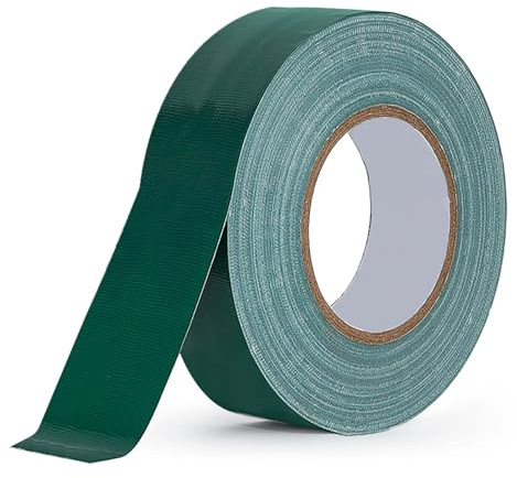Rusoz Ruban Adhésif Blindé Extra Fort, 20 m X 25 mm Ruban Toile Adhésif Vert Ruban De Réparation Imperméable Heavy Duty Duct Tape Pour Canalisations, Moquette, De Scellage, Réparations, Marquage