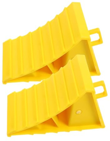 ZUNOXAZ Calzos para Ruedas de Vehículo Mango Ergonómico 2 Unidades Abs Resistente para Caravanas y Remolques de Viaje Soporte Antideslizante Estacionamiento Seguro