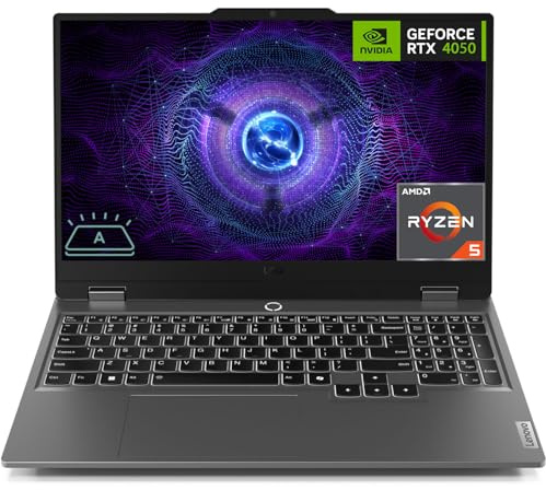 Lenovo LOQ Gaming Laptop, 15.6 FHD 144Hz Display, AMD Ryzen 5 7235HS Processor, GeForce RTX 4050, 64GB DDR5, 8TB SSD, Wi-Fi 6, Ethernet, USB-C, HDMI, Backlit Keyboard, Windows 11 Home