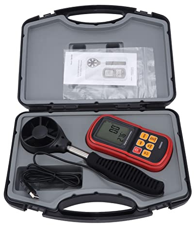 Anémomètre Portable GM8909 Multifonction, Affichage Digital Grand Écran, 500 Données Stockables - Précision Élevée, Rétention des Mesures, Idéal Vent, Pression, Usage Extérieur
