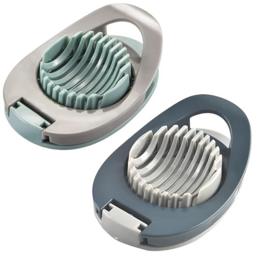 2 Pcs Egg Slicer for Boiled Eggs, Egg Slicer for Hard Boiled Eggs Stainless Steel Wire, Egg Cutter for Slicing Wedging