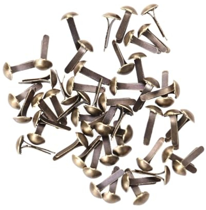 GARIOUANS 100 Pezzi Chiodini Metallici Elettroplaccati Bronzo 4,5x8mm in Ferro Resistenti alla Ruggine e Impermeabili per Creazioni e Artigianato Fai da Te