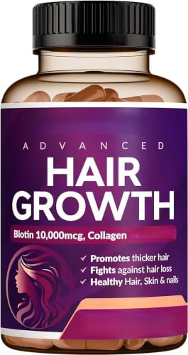 Vitaminas para el crecimiento del cabello para mujeres | 10.000 mcg